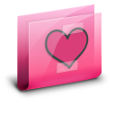 Folder Heart Pink Icon
